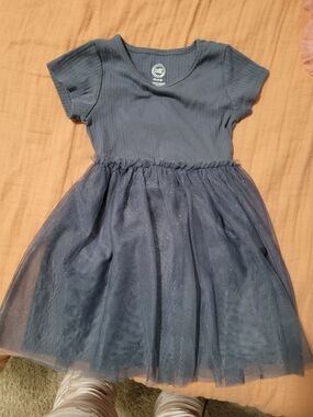 wonder nation Navy Blue Tulle Skirt Dress with Sparkle